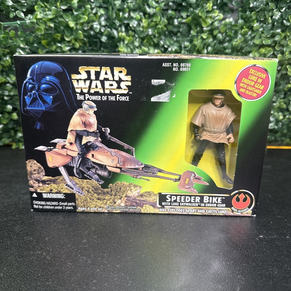 Vtg Star Wars Speeder Bike Luke Skywalker Endor Gear Kenner Sealed